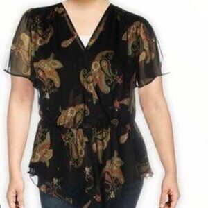 Vince Camuto paisley spice Top Size XL